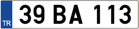 Trailer License Plate